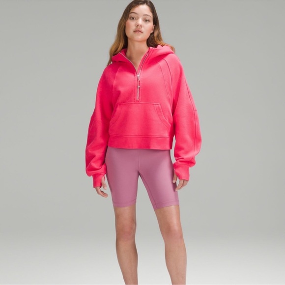Lululemon Athletica Scuba Pink Oversized half zip Hoodie - color: Lip Gloss - Picture 3 of 5